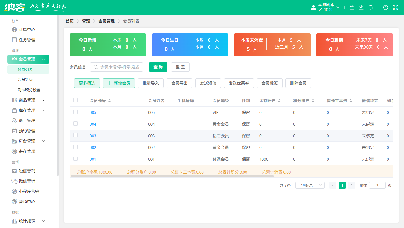 vr体验馆会员积分系统