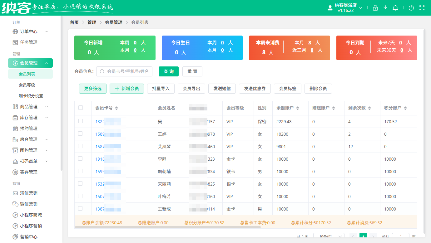 减肥中心会员系统排行榜