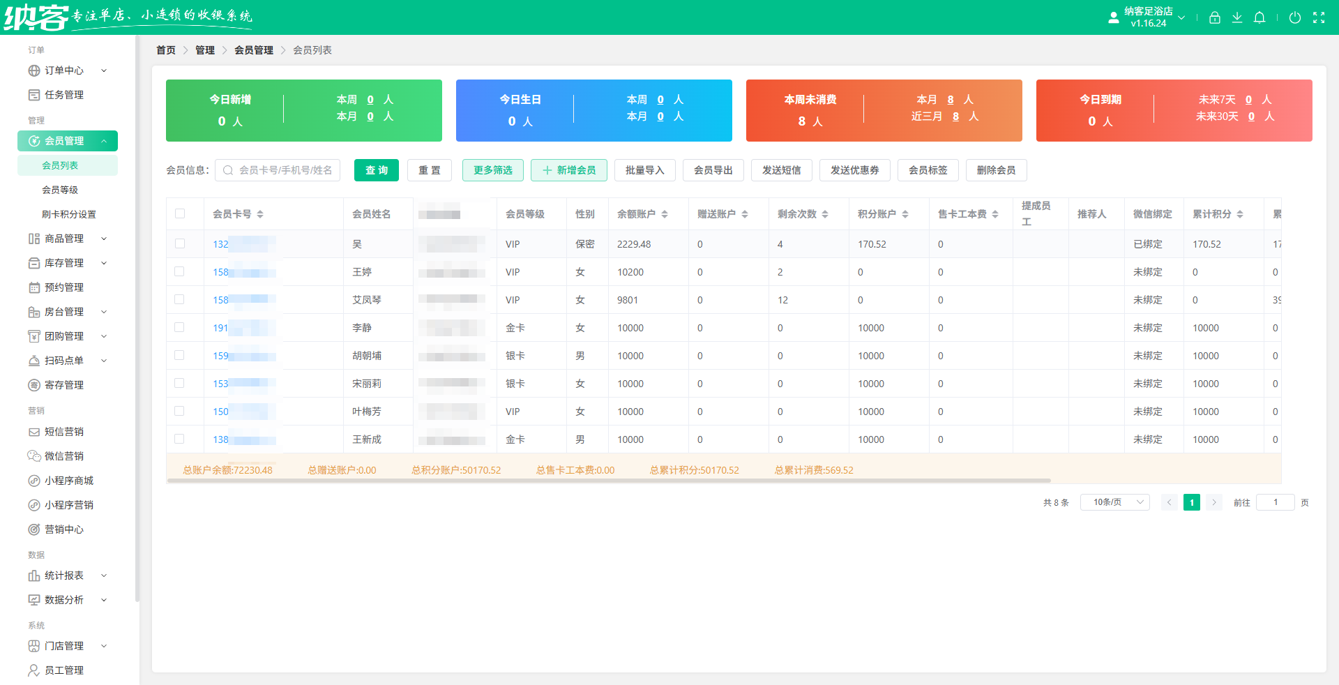 足浴店会员系统有哪些功能